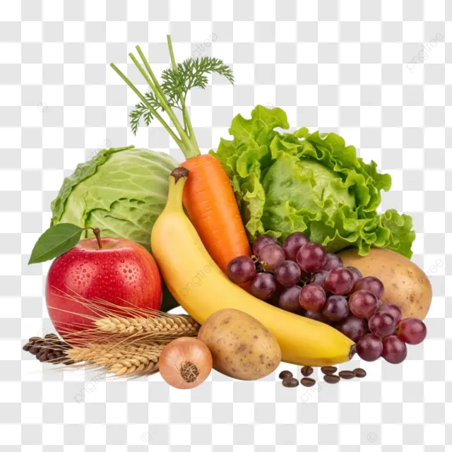 Fresh fruits, vegetables, and nutrient-dense ingredients